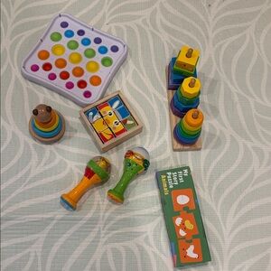 Vibrant Learning Toy Set with Puzzle and Stacking Blocks